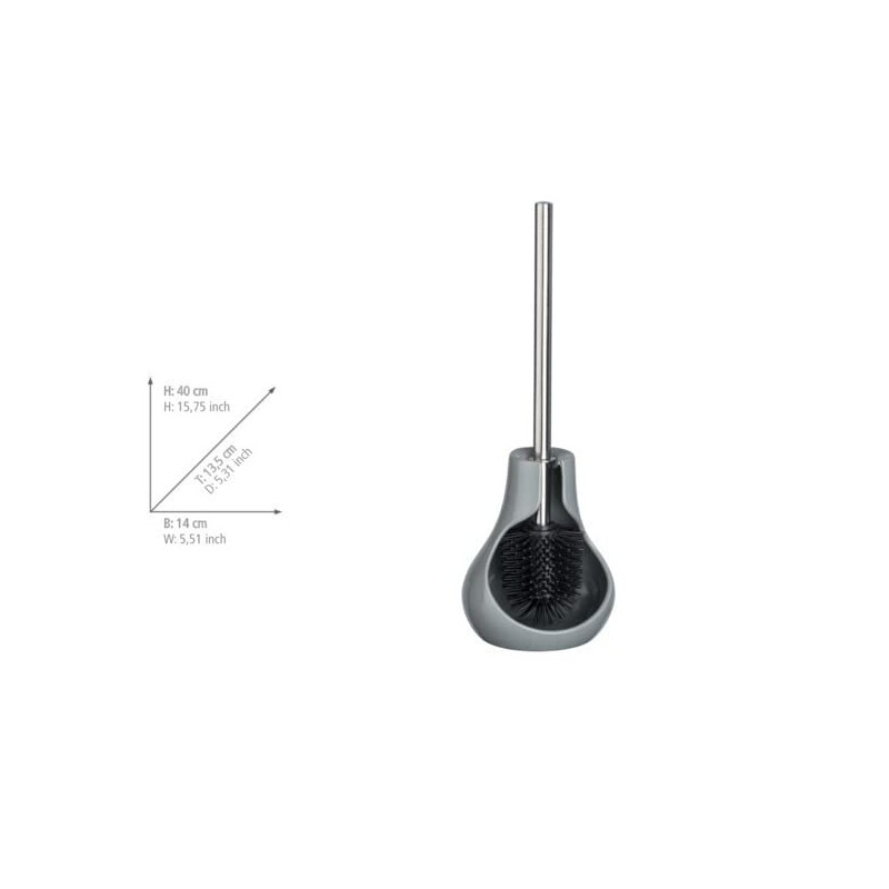 Wenko Drop Neo Ceramic Toilet Brush and Holder, 13.5 x