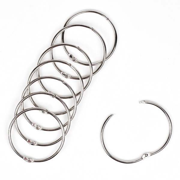 Simetufy Binder Rings 2 Inch(36 Pack) Metal Rings for Index Cards,Loose Leaf Binder Rings,Metal Book Rings