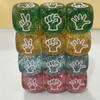 Strategyify Glitter Hand Gesture Dice Set, 20mm/0.787in, 12 Pieces, Party