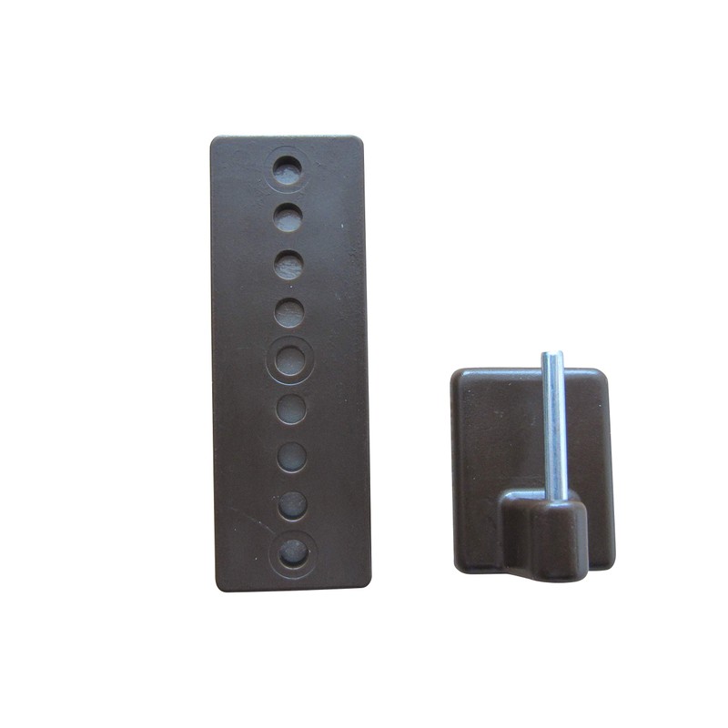 Ganci adesivi per tende, autoadesivi, regolabili, bianco, marrone, antracite, 4,