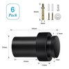 Door Stoppers, 6 Pack Black Door Stops Heavy Duty Stainless