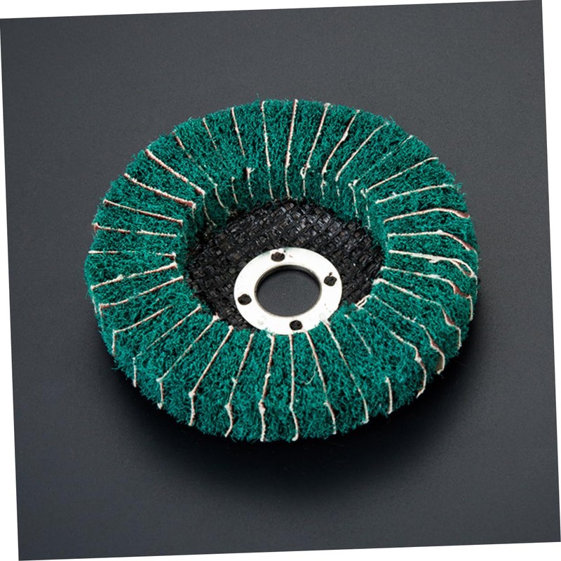 TEHAUX 5pcs Angle Sanding Wheel Cleaning Impeller Clip Green Scouring