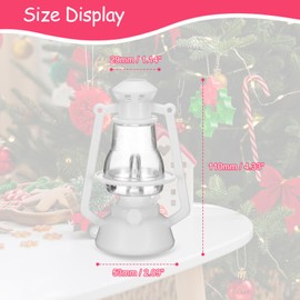 CoCud Dollhouse Miniature Lantern, 4.33" Height, Plastic Mini Vintage Hanging Kerosene Lamp White - (Applications: for Micro Landscape Ornament Plants Pot Garden Dollhouse), 4 - Pieces