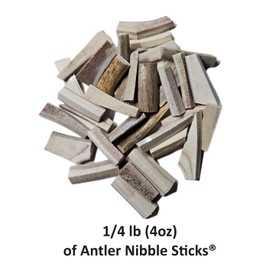 Antler Artisans Antler Nibble Sticks, Squirrels and Small Animal Chews Treats, Teeth Health, Deer and Elk Antler Chews for Chipmunks, Hedgehogs, Guinea Pigs, Rats, All-Natural Nutrition