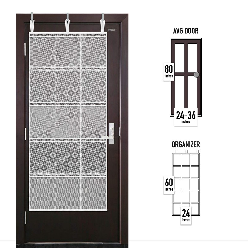 Cruise On Large Mesh Over-the-Door Organizer, 15-Pocket Hanging Storage for