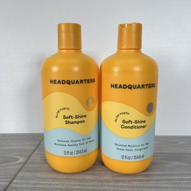 Headquarters Soft-Shine Shampoo & Conditioner balanced Scalp & Hair 12oz Bottles