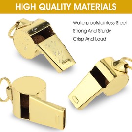 GEEHUA 2 Piece Sports Whistle, Stainless Steel Referee Whistle for Trainer Whistle for Teachers, Loud Whistle for Outdoor Sports Emergencies