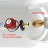 MCAMPAS 12FT 0-30 PSI High Pressure Adjustable Propane Regulator with