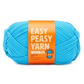 Woobles Easy Peasy Yarn for Beginners - Crochet & Knitting Yarn - Medium #4 Worsted - Cotton-Nylon Blend