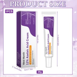 Azelaic Acid Serum, Azelaic Acid 12% Face Serum, Against Redness, Anti Pimples and Nodules, for Sensitive Skin, Brightens Pimples on Brightened Pimples 20 g