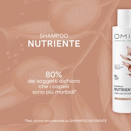 Omia Alimenta, Shampoo Nutriente per Capelli Secchi e Spenti, Nutre Lascia i Capelli Morbidi e Luminosi, Formula Vegana, 200ml