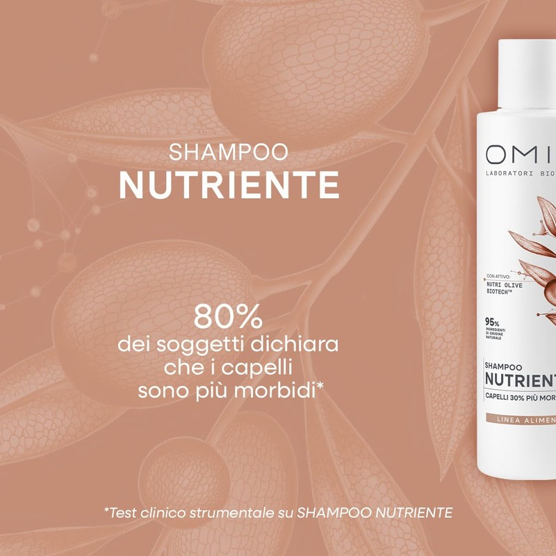 Omia Alimenta, Shampoo Nutriente per Capelli Secchi e Spenti, Nutre