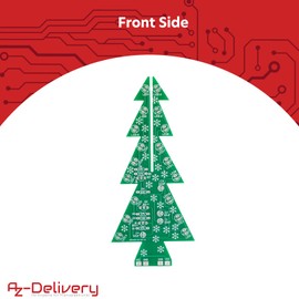 AZDelivery 3x DIY LED Christmas Tree Kit: Christmas Tree Electronic Kit for Soldering - Soldering Kit for a Rotating Christmas Tree with LEDs and USB Port