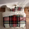 BaoNews Scottish Tartan Duvet Cover Set King Size,3 Pieces Green