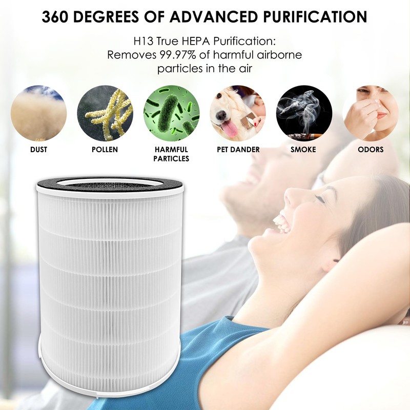 Flintar KJ510B True HEPA Replacement Filter, Compatible with Kokofit KJ-510B
