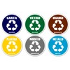 GamesMonkey - Recycling Stickers for Recycling Garbage V4 – Washable