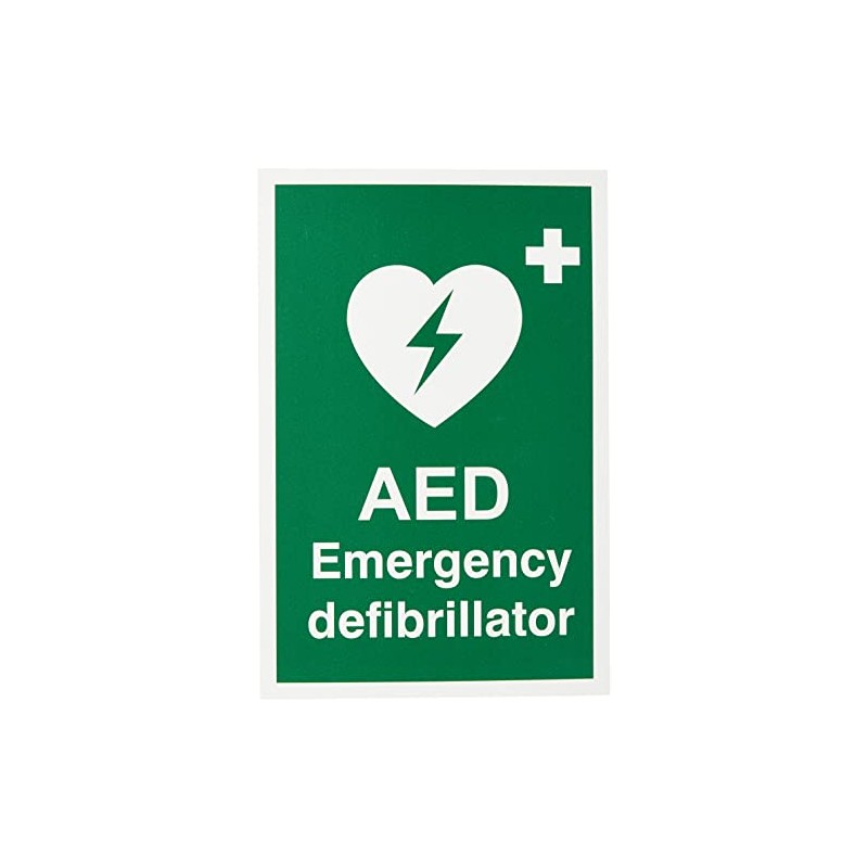 Seco AED Emergency Defibrillator Sign, 200mm x 300mm - 1mm