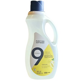 9 Elements Laundry Purifying Softener Liquid, Clear, Lemon Scent, 44 Oz
