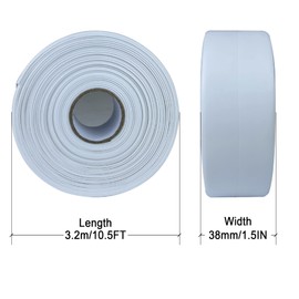 White Caulk Tape for Bath & Kitchen,Caulking Tape for Bathroom Caulking White Self Adhesive Caulk Strip,tub Surround,Toilet Bowl Stick on Gel,Kitchen Countertop (1.5in x 10.5ft)
