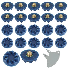 Batsman-Specific Cricket Spikes, 22 Pcs Screw-in Cricket Spikes Replacement with Spanner Universal Shoes Cleat Set for Firm to Hard Ground & Astroturf