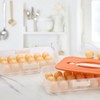 BTSKY Deviled Egg Platter With Lid - 2-Layer 36 Slots