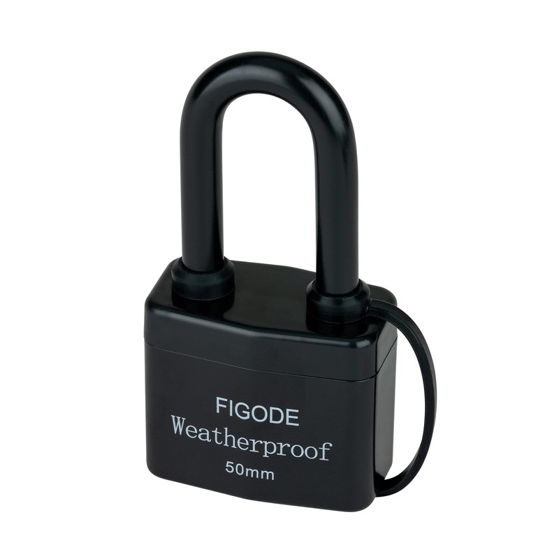 FIGODE® Outdoor Waterproof Padlocks, Covered Heavy Duty Laminated Steel Locks,