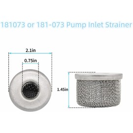 3 Pack 181073 or 181-073 Pump Inlet Strainer，Inlet Strainer Screen Filter 1/2" NPT Thread Stainless Steel with for Airless Paint Sprayer 455 495 Ultra 500 Ultra Max 695