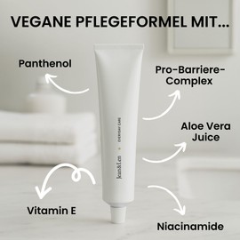 Jean & Len Day Hand Cream Hydrate & Care for Dry and Cracked Hands, with Niacinamides, Aloe Vera & Vitamin E, Strengthens the Skin Barrier, Vegan Hand Care, Parabens & Silicones, 75 ml