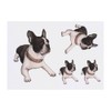 4 x 'French Bulldog' Temporary Tattoos - Water Resistant, Skin-Safe,