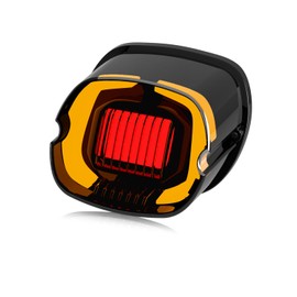 NTHREEAUTO Smoked LED Strobe Brake Tail Light Rear Turn Signals Taillight Compatible with Harley Dyna Road King Electra Glide Sportster Heritage Softail Fatboy Touring