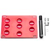 Xotic Tech Red Metal Front Bumper Tow Hook License Plate