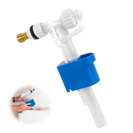 Universal Cistern Filling Valve G3/8 Inch and G1/2 Inch Brass Connection Cistern Replacement Parts for Toilet Box Float Valve Flush-Mounted Cistern Filling Valve Replacement Parts Inlet Valve