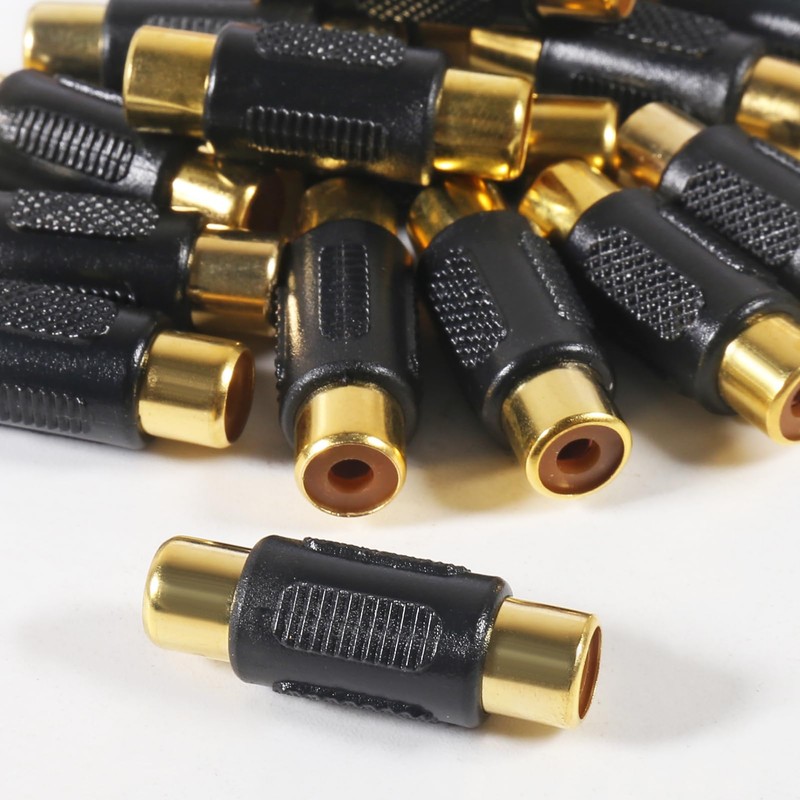 AEDIKO 20pcs RCA Female Coupler RCA Female to Female Audio