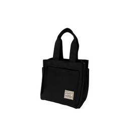 PORRASSO Casual Handbag Women Tote Girl Nylon Top-Handle Bag for Dating Work Daily Use Black