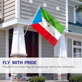 Anley Fly Breeze 3x5 Feet Equatorial Guinea flag - Vivid Color and Fade Proof - Canvas Header and Double Stitched - Equatorial Guinean Flags Polyester with Brass Grommets 3 X 5 Ft