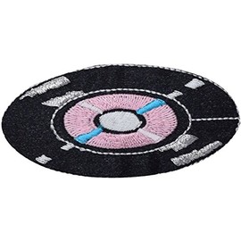 Pink/Black LP - Vinyl Record Album - Music - Embroidered Iron on Patch