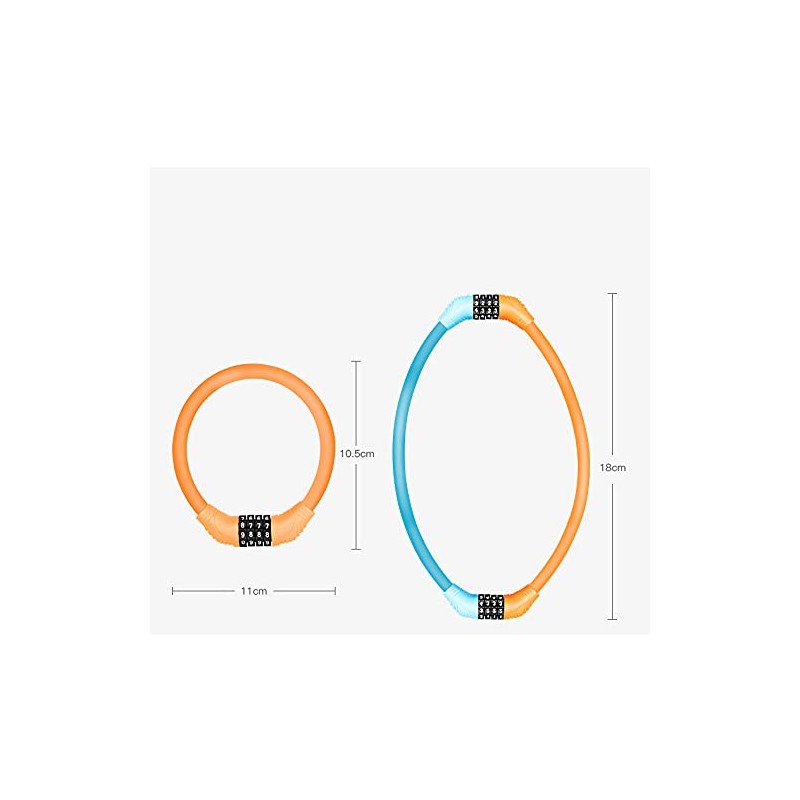 ACCECLE Bicycle Lock Cable Anti-Theft Password Resettable Road Bike Lock