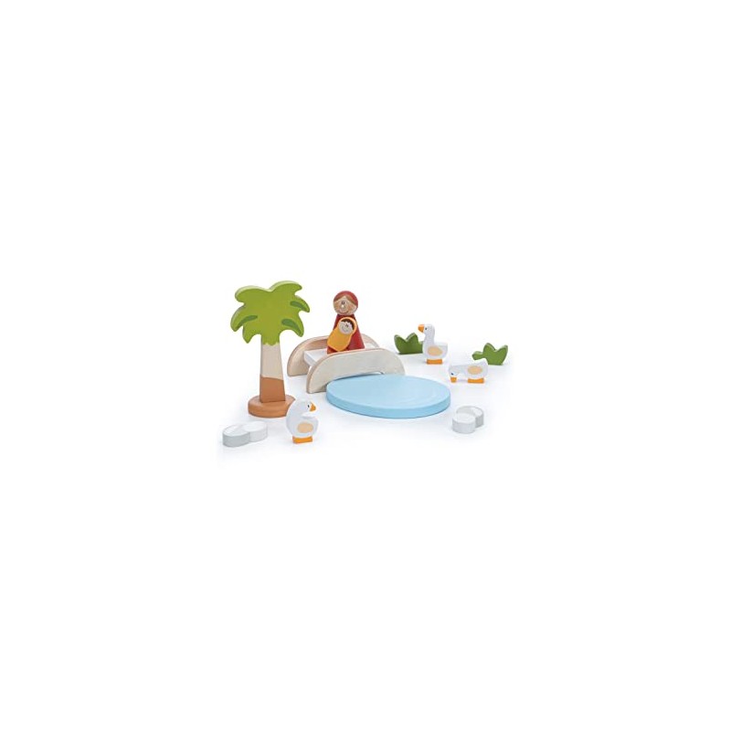 Sevi 83103 Nativity Scene Set Bridge with Pond 11 Pieces