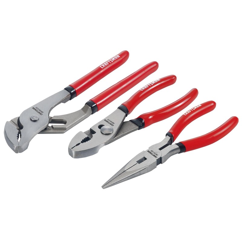 CRAFTSMAN Pliers Set, 3 Piece Set, 6 Inch Long Nose,