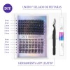 Kit De Extensiones De Pestañas Curvatura D Mixtas Pegamento
