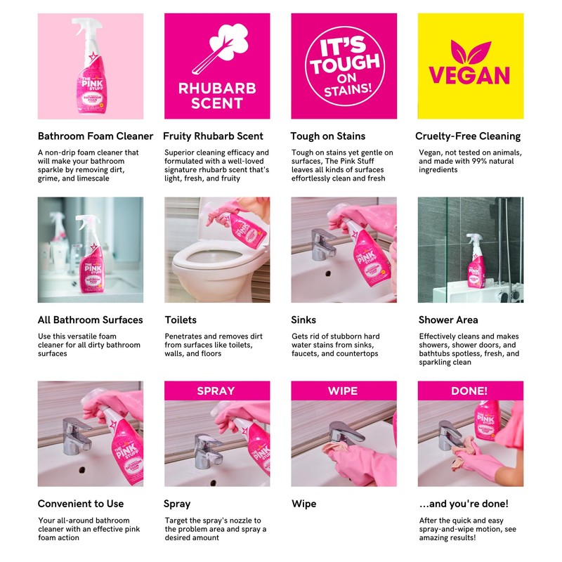 Stardrops - The Pink Stuff - Miracle Bathroom Foam Cleaner