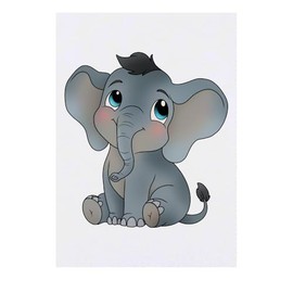 'Cute Baby Elephant' Temporary Tattoo - Water Resistant, Skin-Safe, Non-Toxic Transfer (TO00081087)