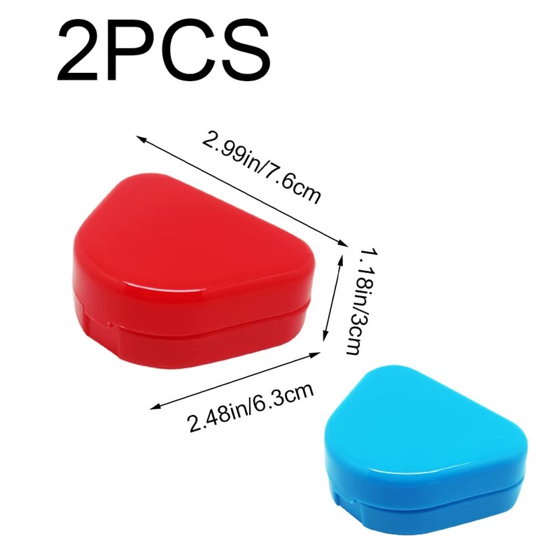 TAORANJU 2 Pcs Retainer Cases Denture Box Orthodontic Dental Retainer