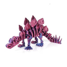 3D Printed Dinosaur Skeletons Bones,3D Printed Animals Dragon Fidget Toy Adult Desk Home Office Decor,Poseable Dino with Flexible Articulated Joints,Stress and Anxiety Relief Toy (Stegosaurus)