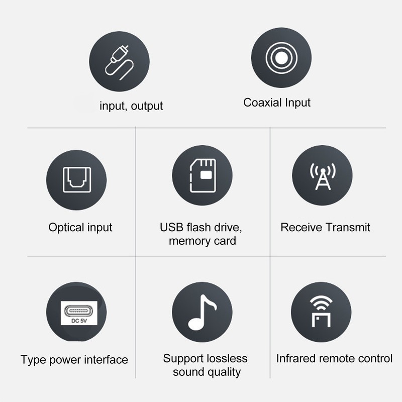 Digital to Analog Sound Converter Bluetooth 5.3 Receiver Optical 3.5mm