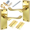 Polished Brass Internal Lever Latch Door Handles & Fixings Set