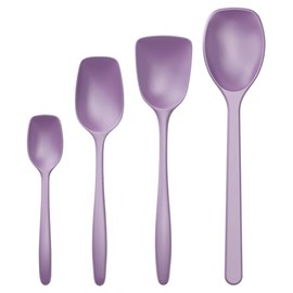 Rosti Classic Cooking Spoon Set of 4, High-Quality Kitchen Utensil Set with 3 Cooking Spoons and 1 Baking Spoon, Made of Plastic, Heat Resistant, Shatterproof, Dishwasher Safe, Lavender