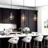 Uolfin Transitional Bell Kitchen Island Pendant Light 1-Light Black and