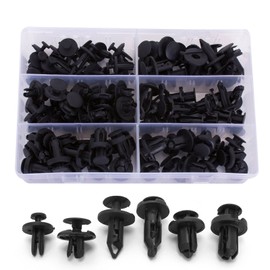 Ginsco 102pcs 6.3mm 8mm 9mm 10mm Bumper Push Fasteners Rivet Clips Expansion Screws Replacement Kit