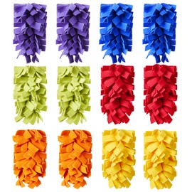 Skybooly 12 Pcs 5 Layer Duster Refills Only Fleece Refills Reusable Dusters for Cleaning 4.7 x 7 Inch Washable Duster Pads for Hand Duster Ceiling Fan Hardwoods Window Kitchen Floor, 6 Mixed Colors